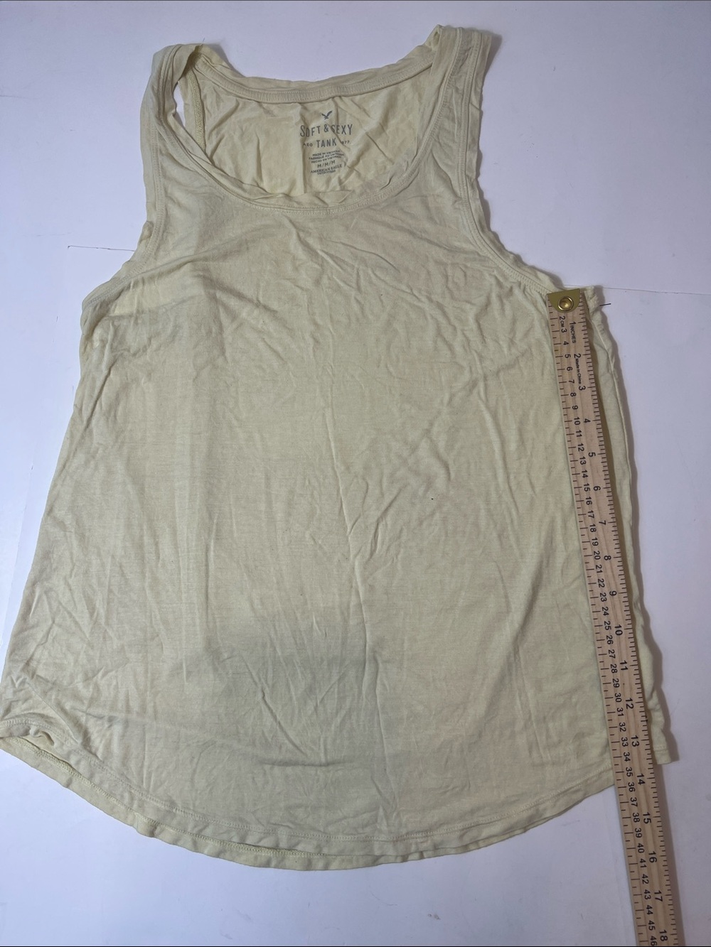 American Eagle Outfitters Soft & Sexy Light Cream Scoop Tank - Picture 6 of 6